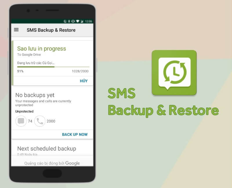 Hình 3 - SMS Backup & Restore giúp người dùng nhanh chóng lấy lại phần tin nhắn đã mất