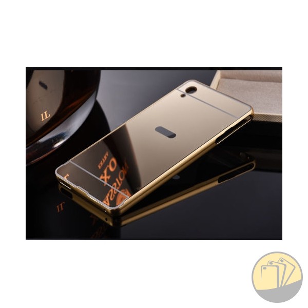 Ốp lưng tráng gương kiêm viền nhôm cho Sony Xperia M4 Aqua