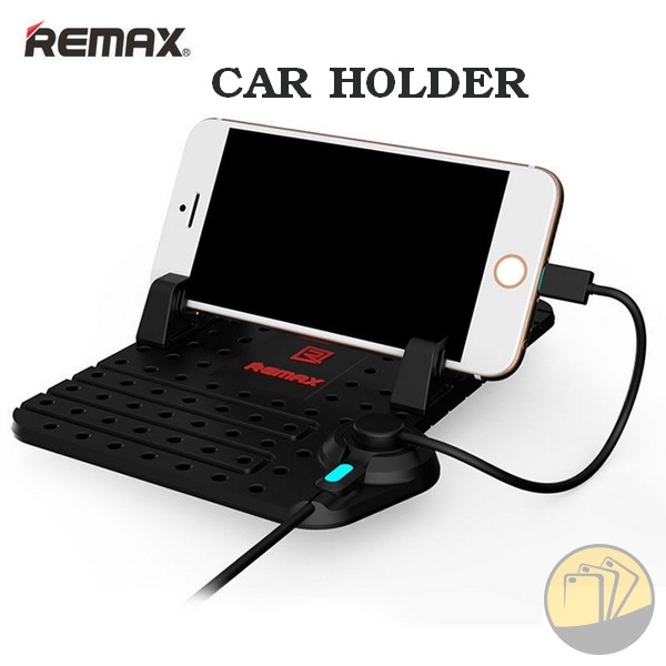 Giá đỡ kiêm sạc điện thoại trên xe hơi hiệu Remax