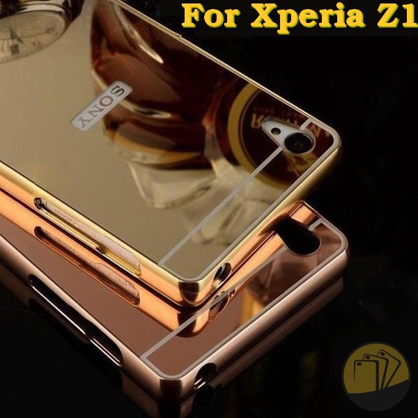 Ốp lưng tráng gương kiêm viền nhôm cho Sony Xperia Z1