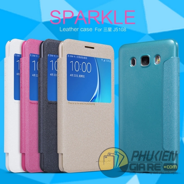Bao da Samsung Galaxy J5 2016 hiệu Nillkin Sparkle