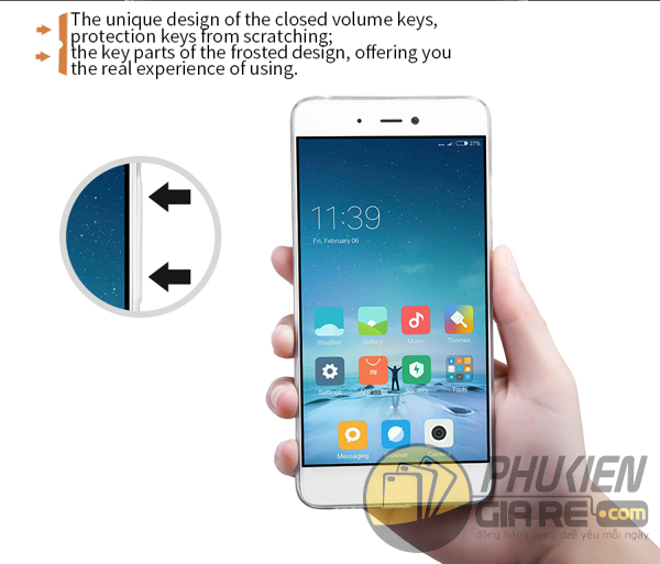 Ốp lưng Xiaomi Mi 5S hiệu Nillkin dẻo siêu mỏng