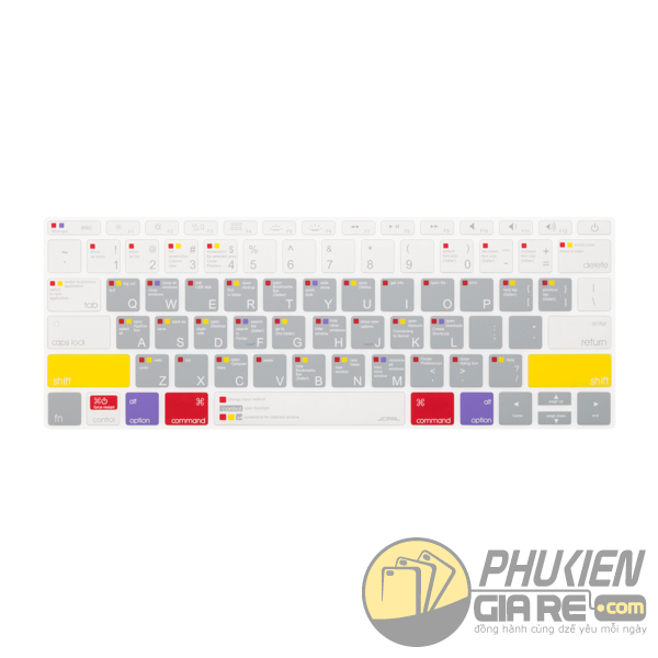 Miếng lót bàn phím Macbook Pro 13 inch Non-Touch Bar 2016 JCPAL VerSkin MacOS Shortcut
