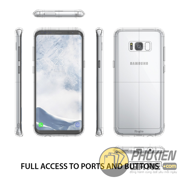 Ốp lưng Samsung Galaxy S8 Plus hiệu Ringke Fusion (thương hiệu Hàn Quốc)