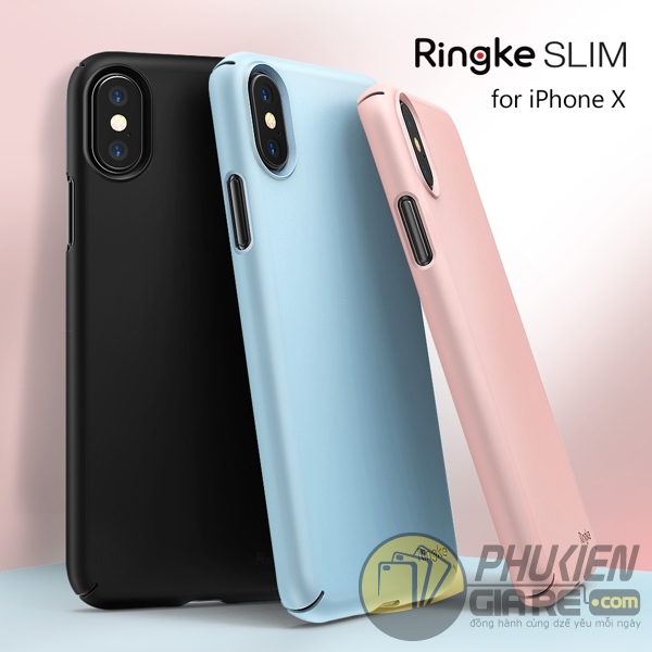 Ốp lưng iPhone X nhựa nhám siêu mỏng Ringke Slim