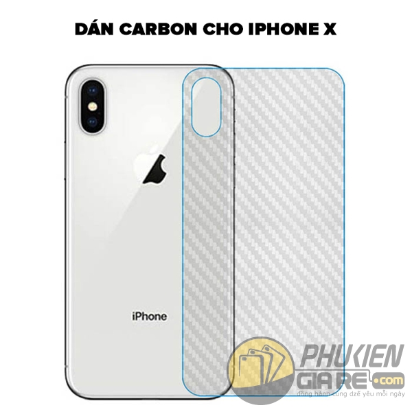 Dán Carbon iPhone X carbon fiber 100%