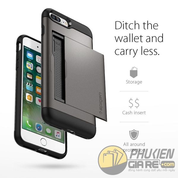 Ốp lưng iPhone 7 Plus đựng card độc đáo Spigen Slim Armor CS
