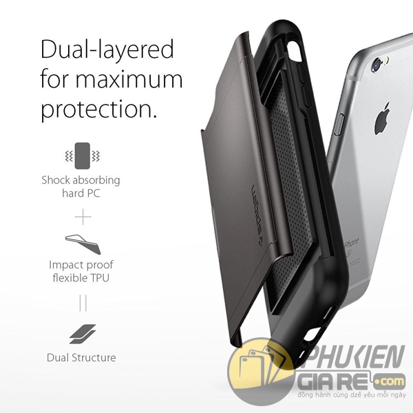 Ốp lưng iPhone 7 đựng card độc đáo Spigen Slim Armor CS