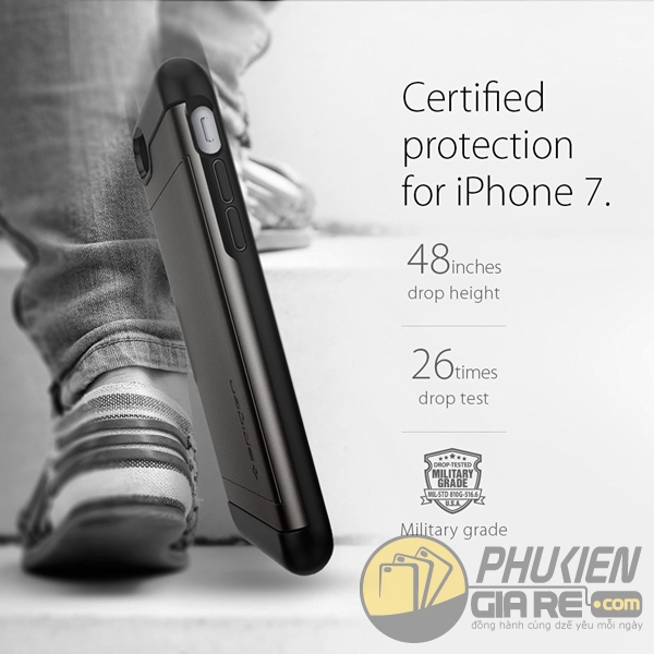 Ốp lưng iPhone 7 đựng card độc đáo Spigen Slim Armor CS