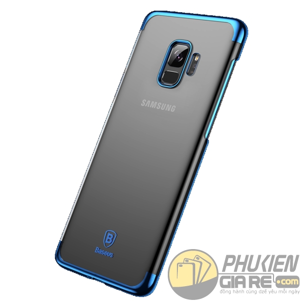 Ốp lưng Galaxy S9 cứng trong viền màu Baseus (Glitter Series)