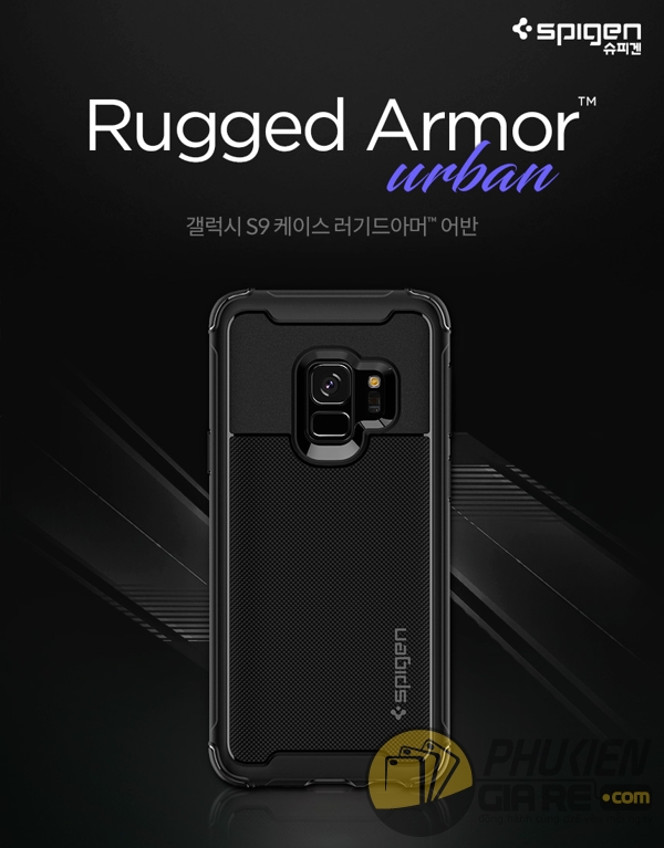 Ốp lưng Galaxy S9 chống sốc Spigen Rugged Armor Urban
