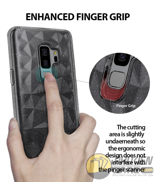Ốp lưng Galaxy S9 Plus 3D kim tuyến Ringke Air Prism Glitter