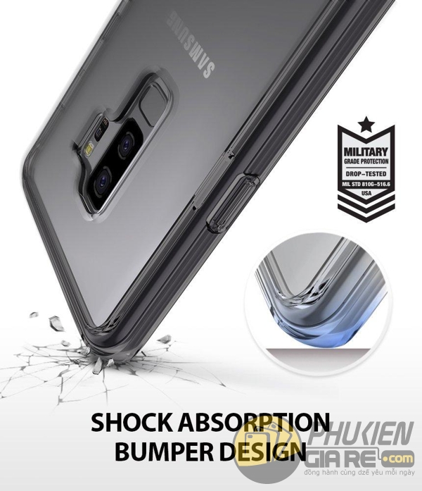 Ốp lưng Galaxy S9 Plus siêu mỏng dễ tháo lắp Ringke Fusion