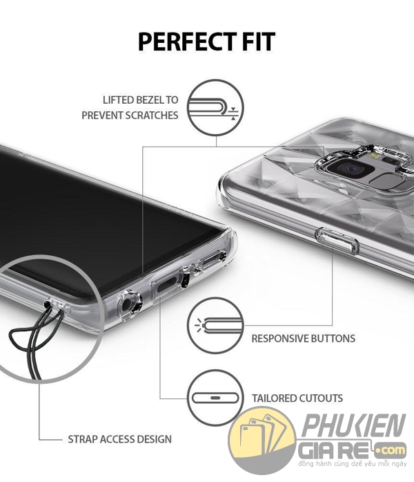 Ốp lưng Galaxy S9 3D tuyệt đẹp Ringke Air Prism