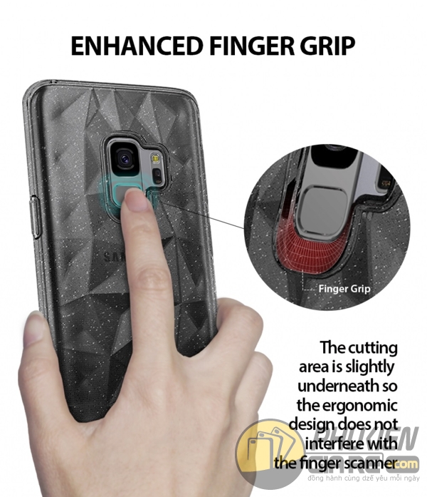 Ốp lưng Galaxy S9 3D kim tuyến Ringke Air Prism Glitter