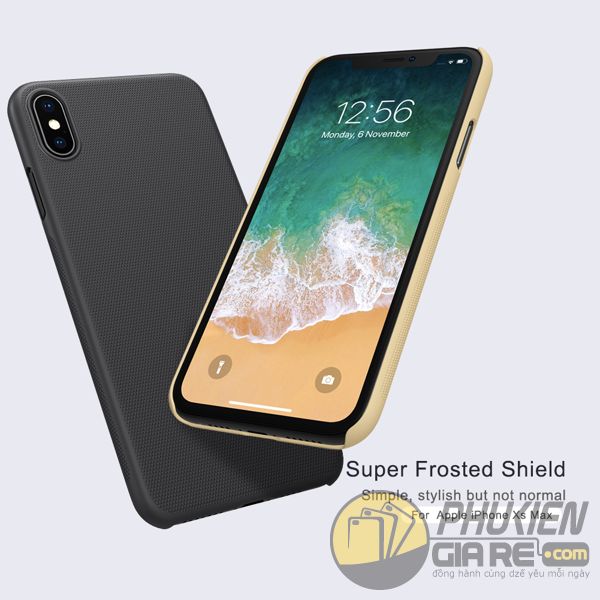 ốp lưng iphone xs max nhựa sần - ốp lưng iphone xs max đẹp - ốp lưng iphone xs max nillkin super frosted shield 8107