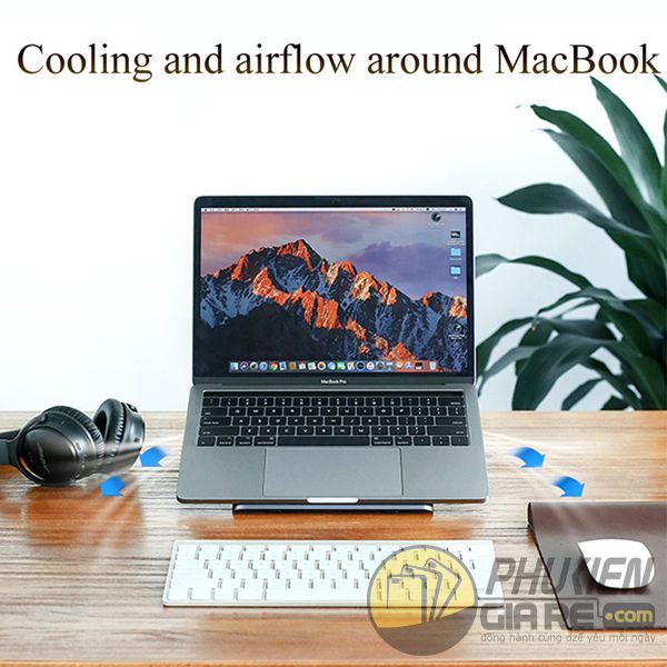 giá đỡ tản nhiệt laptop - giá đỡ tản nhiệt macbook - giá đỡ tản nhiệt kim loại - giá đỡ tản nhiệt wiwu lohas s100 (13094)