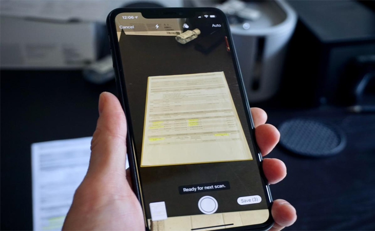 cách scan tài liệu thành PDF bằng note trên iphone